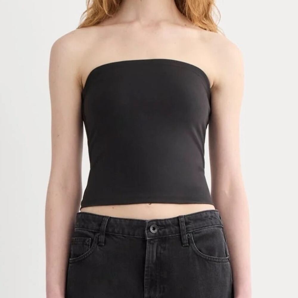 Everlane Women's The Form Tube Top Black Size Large NWT